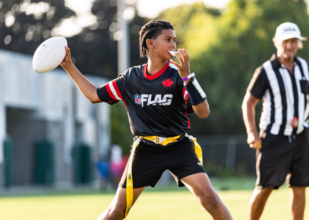 NFL Flag Regionals in flag football action on July 12, 2025 at Algonquin College in Ottawa NFL Flag Regionals in flag football action on July 12, 2025 at Algonquin College in Ottawa