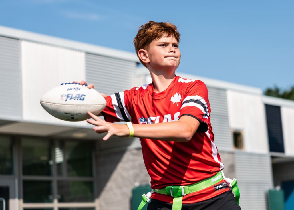 NFL Flag Regionals in flag football action on July 12, 2025 at Algonquin College in Ottawa NFL Flag Regionals in flag football action on July 12, 2025 at Algonquin College in Ottawa