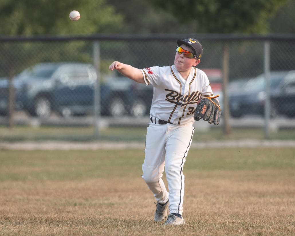 U10 Burlington Bulls in BOMBA Baseball action on August 6, 2025 at Nelson Park in Burlington