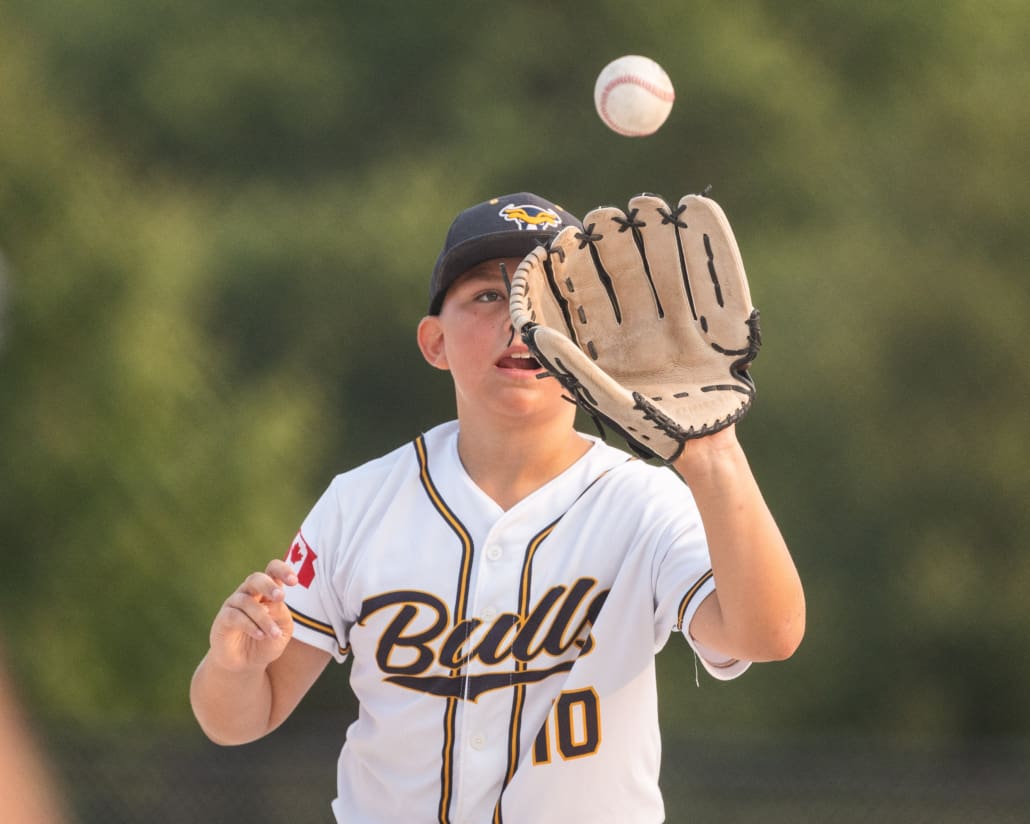 U10 Burlington Bulls in BOMBA Baseball action on August 6, 2025 at Nelson Park in Burlington
