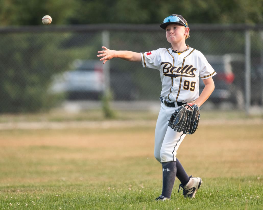 U10 Burlington Bulls in BOMBA Baseball action on August 6, 2025 at Nelson Park in Burlington