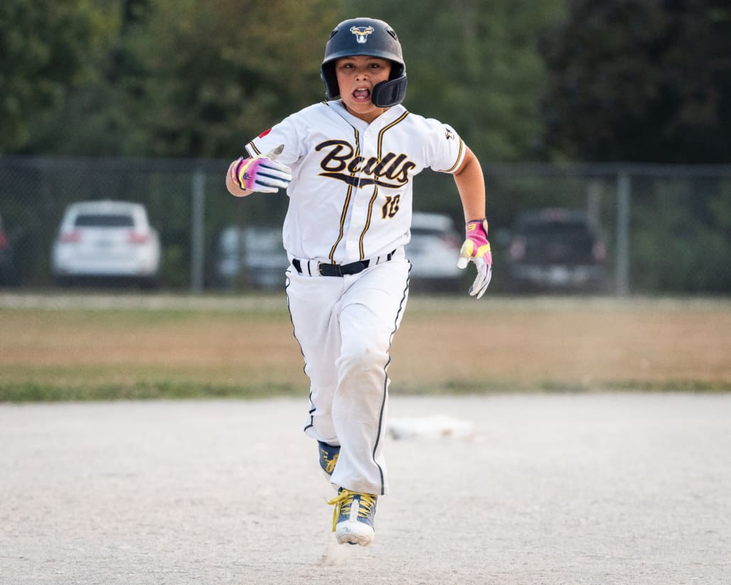 U10 Burlington Bulls in BOMBA Baseball action on August 6, 2025 at Nelson Park in Burlington