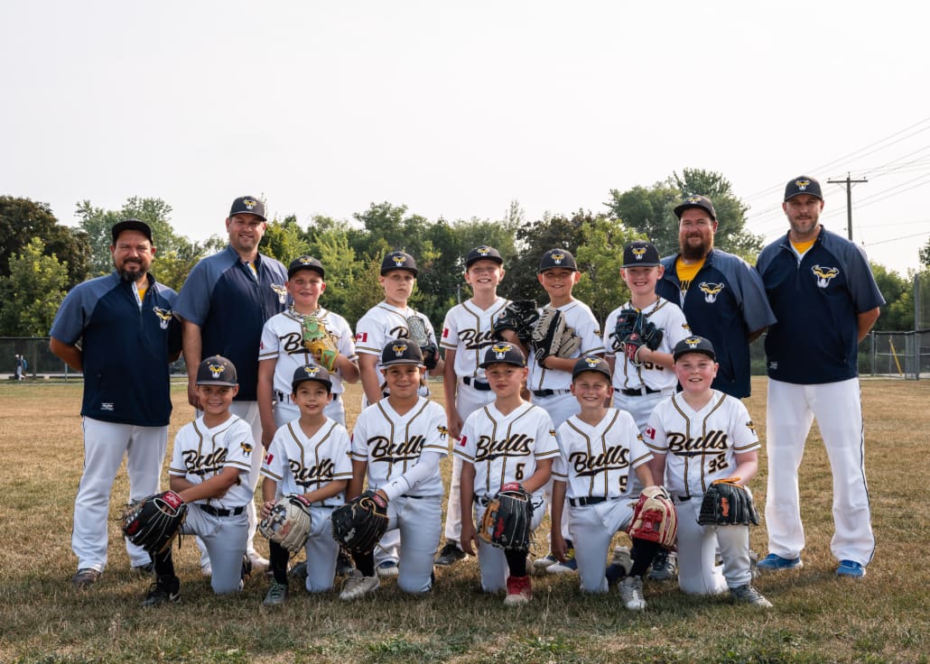 U10 Burlington Bulls in BOMBA Baseball action on August 6, 2025 at Nelson Park in Burlington