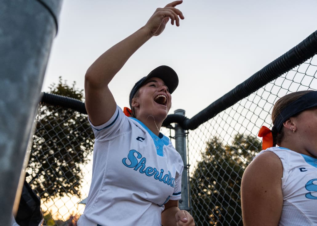 Ontario Colleges Athletic Association softball action between the Conestoga Condors and the Sheridan Bruins on September 18, 2025 at Quenippenon Meadows Community Park