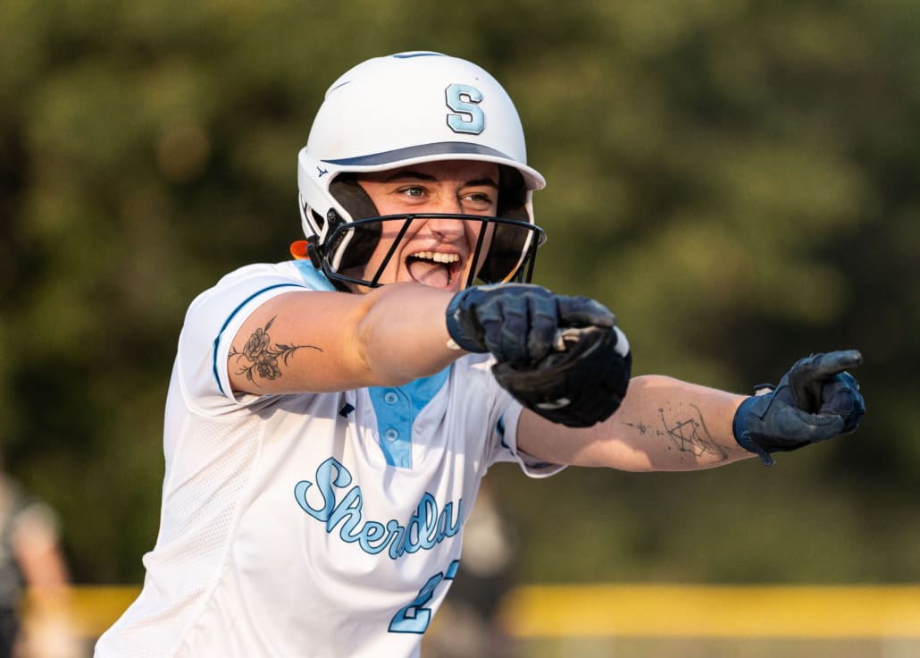 Ontario Colleges Athletic Association softball action between the Conestoga Condors and the Sheridan Bruins on September 18, 2025 at Quenippenon Meadows Community Park