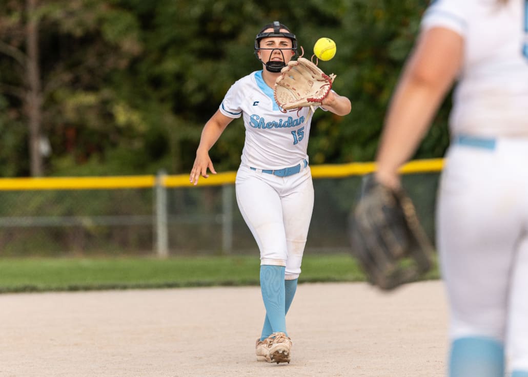 Ontario Colleges Athletic Association softball action between the Conestoga Condors and the Sheridan Bruins on September 18, 2025 at Quenippenon Meadows Community Park