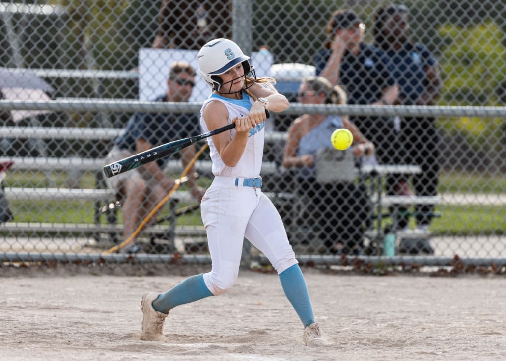 Ontario Colleges Athletic Association softball action between the Conestoga Condors and the Sheridan Bruins on September 18, 2025 at Quenippenon Meadows Community Park