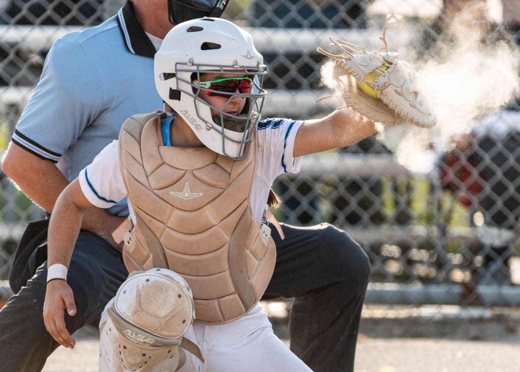 Ontario Colleges Athletic Association softball action between the Conestoga Condors and the Sheridan Bruins on September 18, 2025 at Quenippenon Meadows Community Park