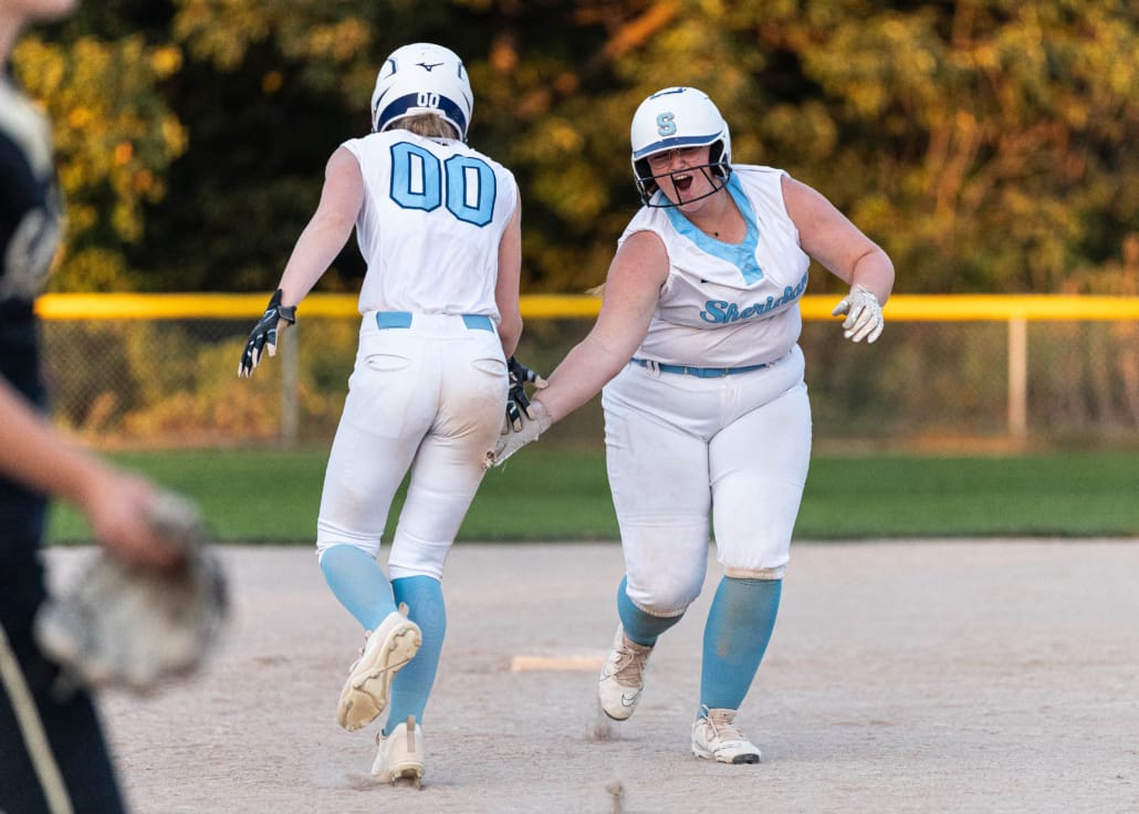 Ontario Colleges Athletic Association softball action between the Conestoga Condors and the Sheridan Bruins on September 18, 2025 at Quenippenon Meadows Community Park