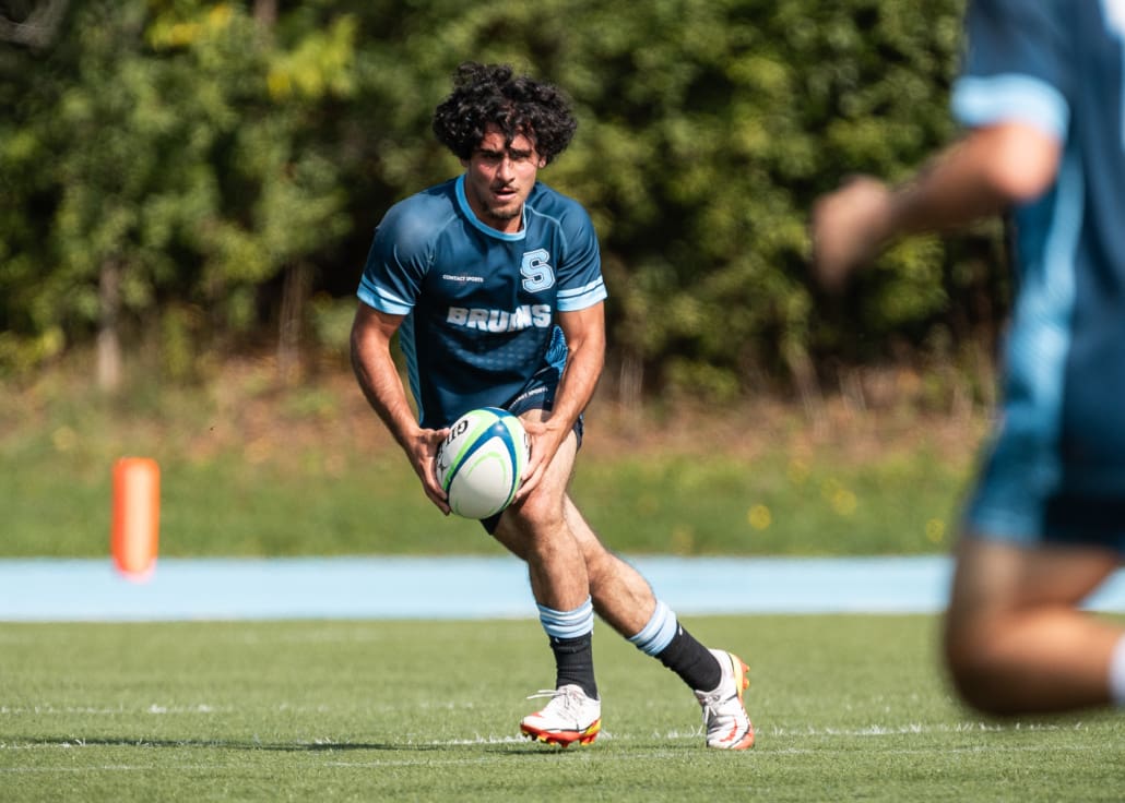 Ontario Colleges Athletic Association rugby game between the Sheridan Bruins and the Seneca Sting on September 27, 2025 at Sheridan College