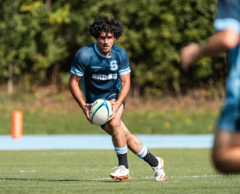 Ontario Colleges Athletic Association rugby game between the Sheridan Bruins and the Seneca Sting on September 27, 2025 at Sheridan College