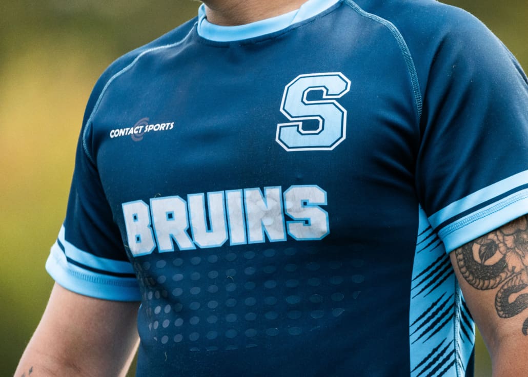 Ontario Colleges Athletic Association rugby game between the Sheridan Bruins and the Seneca Sting on September 27, 2025 at Sheridan College