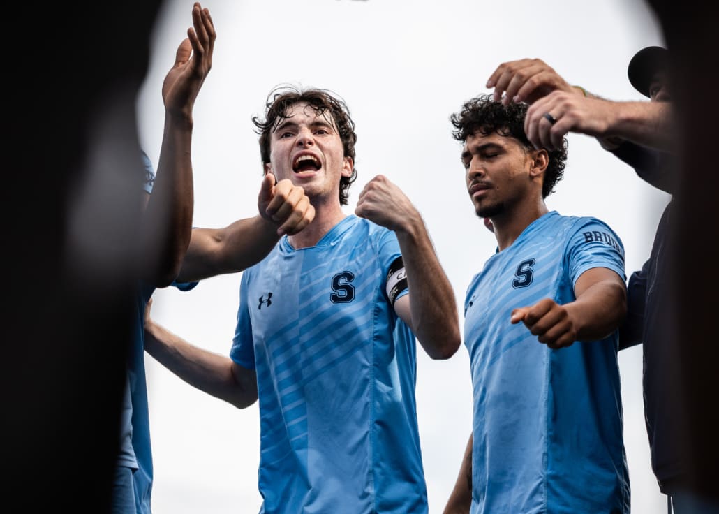Ontario Colleges Athletic Association soccer action between the St. Clair Saints and Sheridan Bruins on September 27, 2025 at Sheridan College