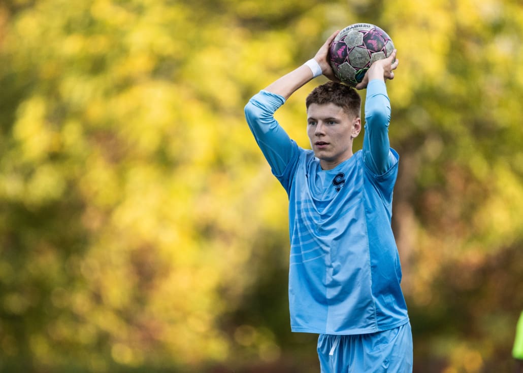 Ontario Colleges Athletic Association soccer action between the St. Clair Saints and Sheridan Bruins on September 27, 2025 at Sheridan College