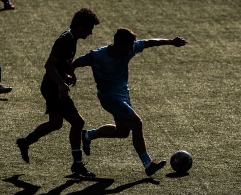 Ontario Colleges Athletic Association soccer action between the St. Clair Saints and Sheridan Bruins on September 27, 2025 at Sheridan College