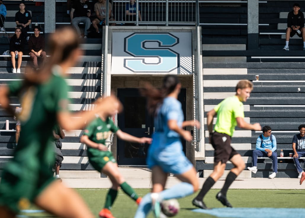 Ontario Colleges Athletic Association soccer action between the St. Clair Saints and Sheridan Bruins on September 27, 2025 at Sheridan College