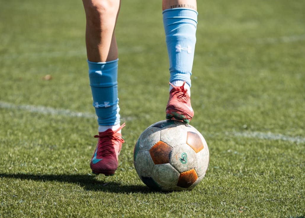 Ontario Colleges Athletic Association soccer action between the St. Clair Saints and Sheridan Bruins on September 27, 2025 at Sheridan College