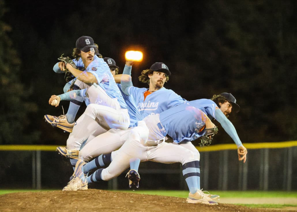 Ontario Colleges Athletic Association baseball action between the Durham Lords and Sheridan Bruins on September 30, 2025 at Quenippenon Meadows Community Park