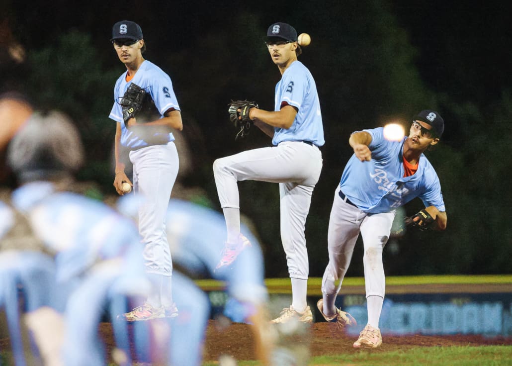 Ontario Colleges Athletic Association baseball action between the Durham Lords and Sheridan Bruins on September 30, 2025 at Quenippenon Meadows Community Park