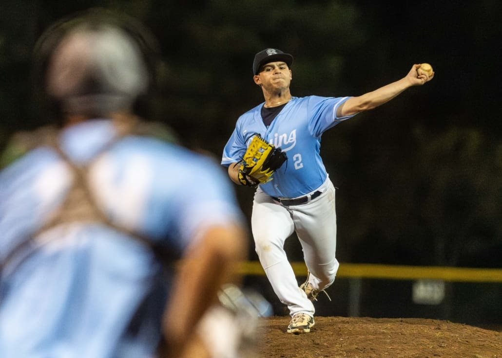 Ontario Colleges Athletic Association baseball action between the Durham Lords and Sheridan Bruins on September 30, 2025 at Quenippenon Meadows Community Park