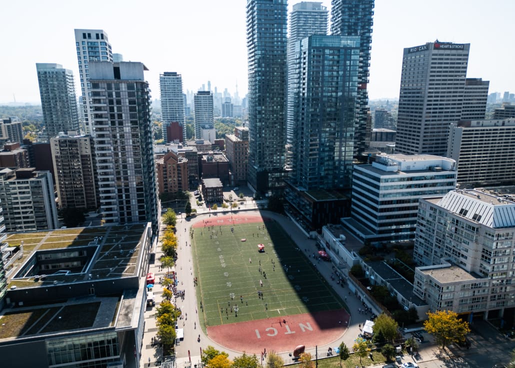 NFL Flag Championship in flag football action on October 3, 4, and 5 in Toronto at North Toronto Collegiate Institute