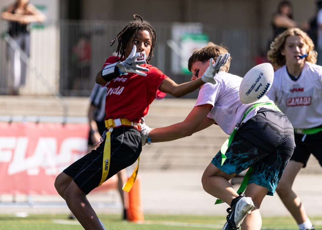 NFL Flag Championship in flag football action on October 3, 4, and 5 in Toronto at North Toronto Collegiate Institute