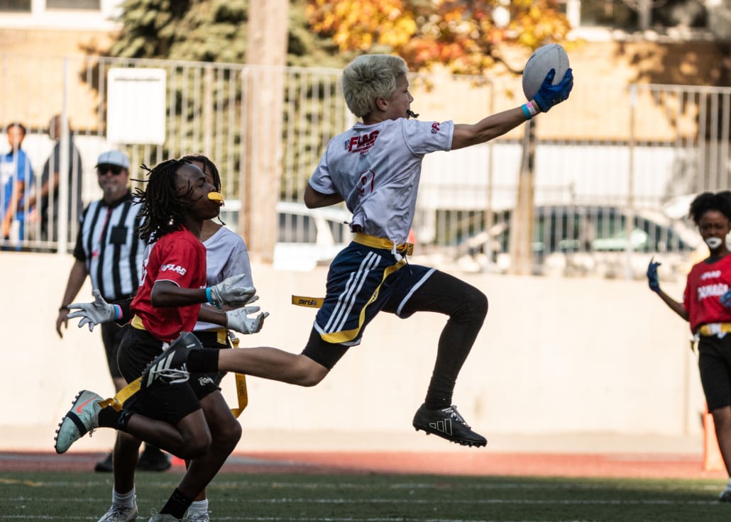 NFL Flag Championship in flag football action on October 3, 4, and 5 in Toronto at North Toronto Collegiate Institute