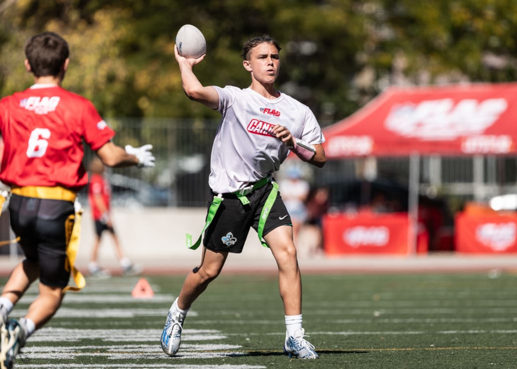 NFL Flag Championship in flag football action on October 3, 4, and 5 in Toronto at North Toronto Collegiate Institute