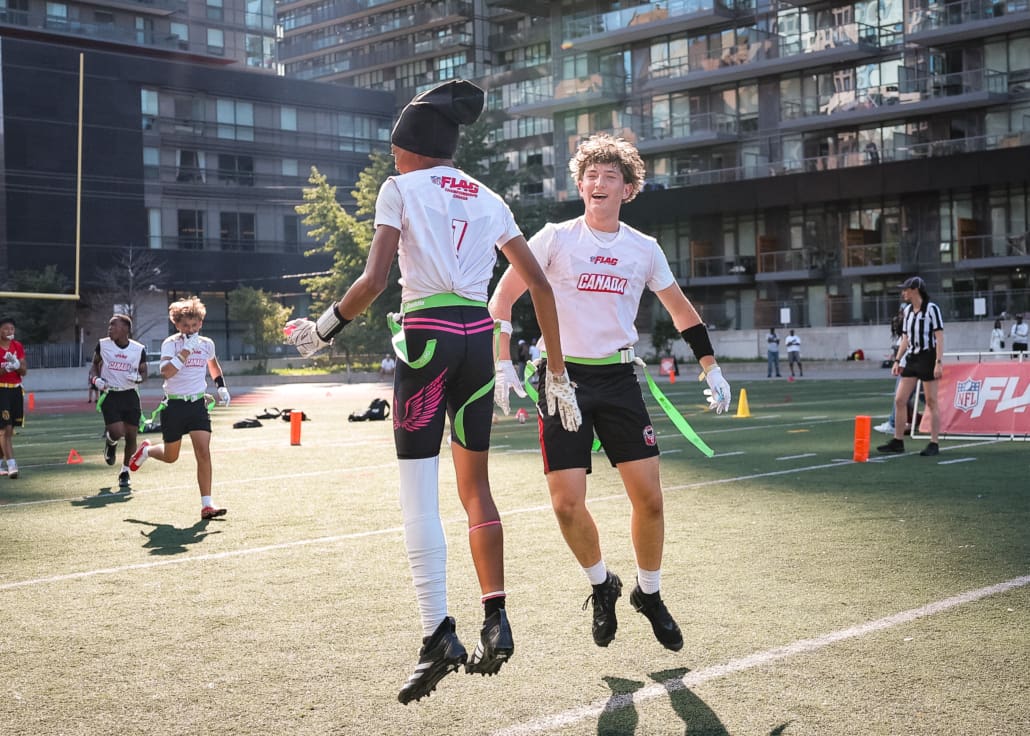 NFL Flag Championship in flag football action on October 3, 4, and 5 in Toronto at North Toronto Collegiate Institute