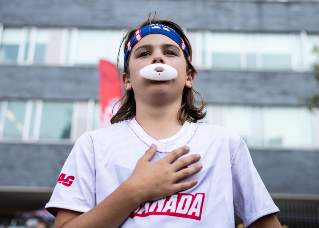 NFL Flag Championship in flag football action on October 3, 4, and 5 in Toronto at North Toronto Collegiate Institute