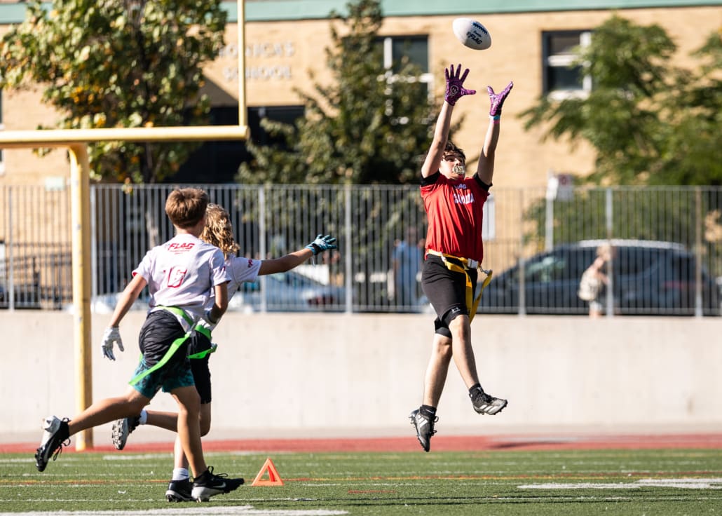 NFL Flag Championship in flag football action on October 3, 4, and 5 in Toronto at North Toronto Collegiate Institute