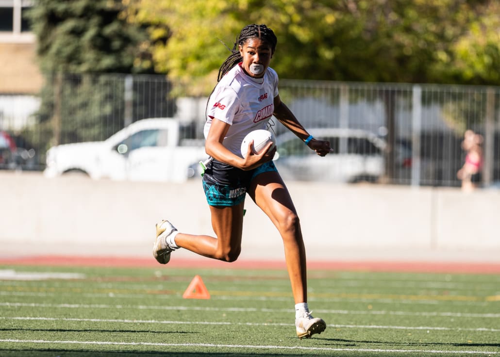 NFL Flag Championship in flag football action on October 3, 4, and 5 in Toronto at North Toronto Collegiate Institute