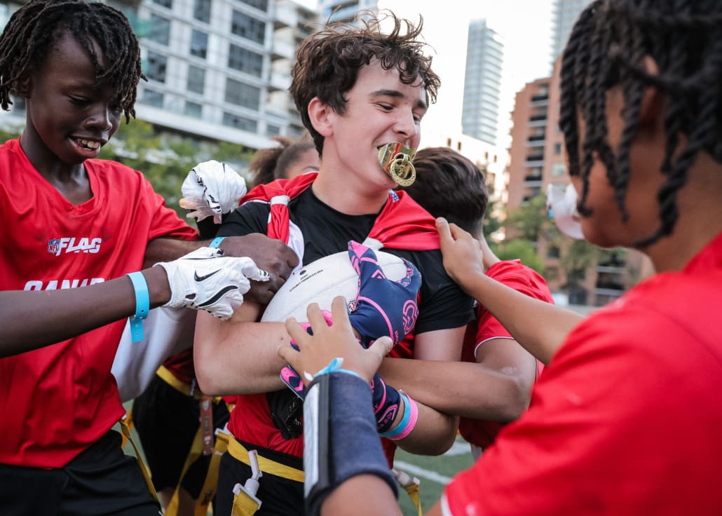 NFL Flag Championship in flag football action on October 3, 4, and 5 in Toronto at North Toronto Collegiate Institute