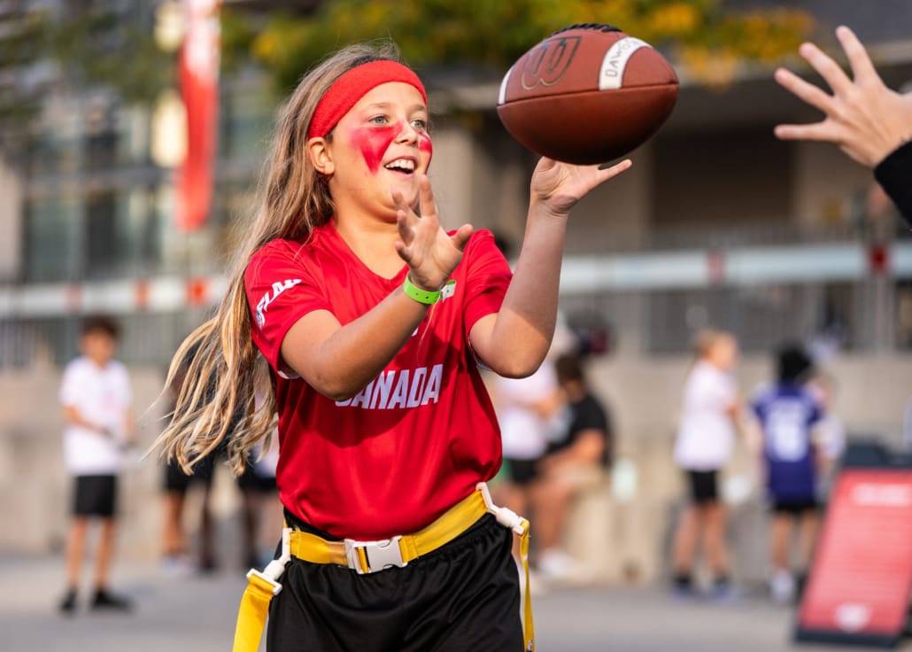 NFL Flag Championship in flag football action on October 3, 4, and 5 in Toronto at North Toronto Collegiate Institute