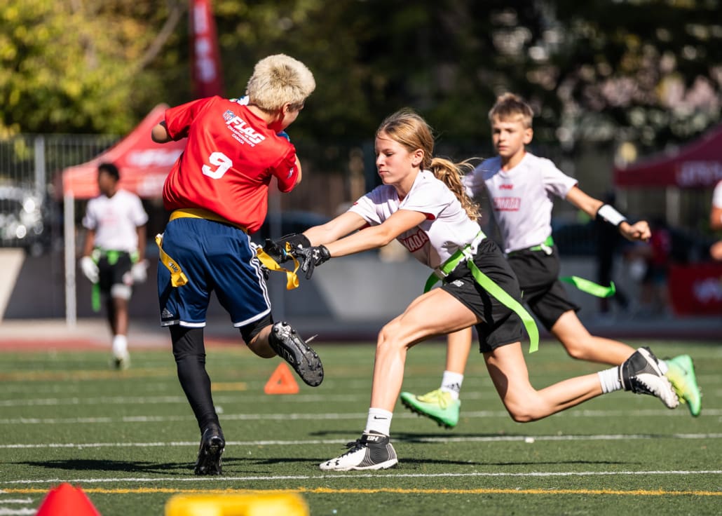 NFL Flag Championship in flag football action on October 3, 4, and 5 in Toronto at North Toronto Collegiate Institute