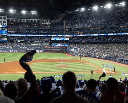 Major League Baseball World Series action between the Los Angeles Dodgers and Toronto Blue Jays on October 25, 2025 at the Rogers Centre