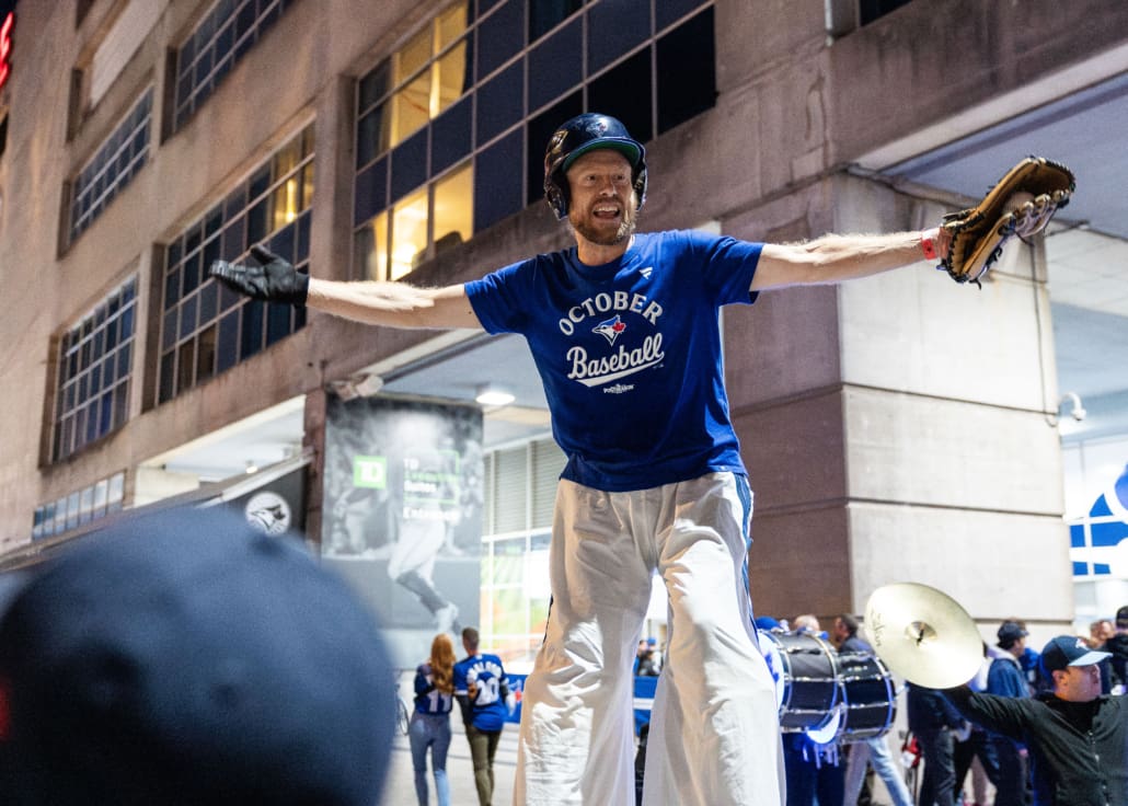 Major League Baseball World Series fan photos during baseball action between the Los Angeles Dodgers and Toronto Blue Jays on November 1, 2025 at Rogers Centre, Real Sports Bar, and Nathan Phillips Square