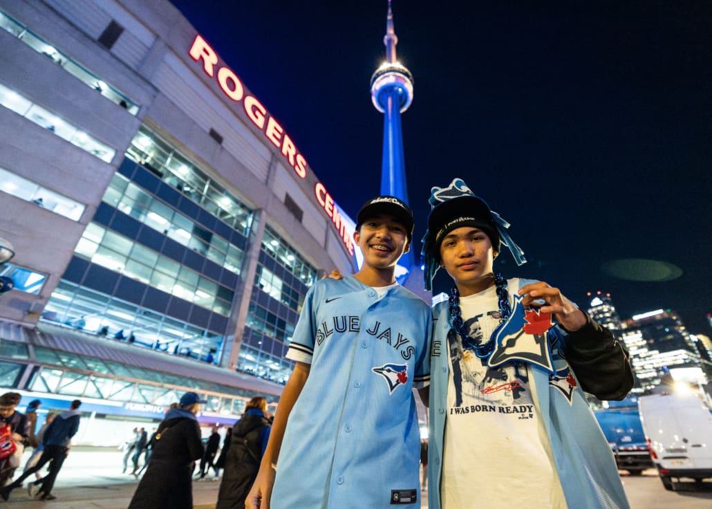 Major League Baseball World Series fan photos during baseball action between the Los Angeles Dodgers and Toronto Blue Jays on November 1, 2025 at Rogers Centre, Real Sports Bar, and Nathan Phillips Square