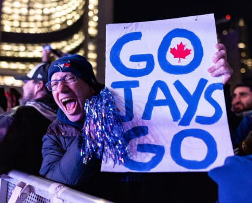 Major League Baseball World Series fan photos during baseball action between the Los Angeles Dodgers and Toronto Blue Jays on November 1, 2025 at Rogers Centre, Real Sports Bar, and Nathan Phillips Square