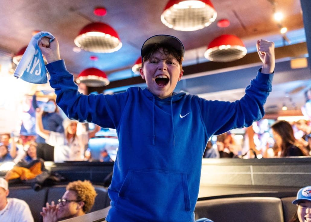 Major League Baseball World Series fan photos during baseball action between the Los Angeles Dodgers and Toronto Blue Jays on November 1, 2025 at Rogers Centre, Real Sports Bar, and Nathan Phillips Square