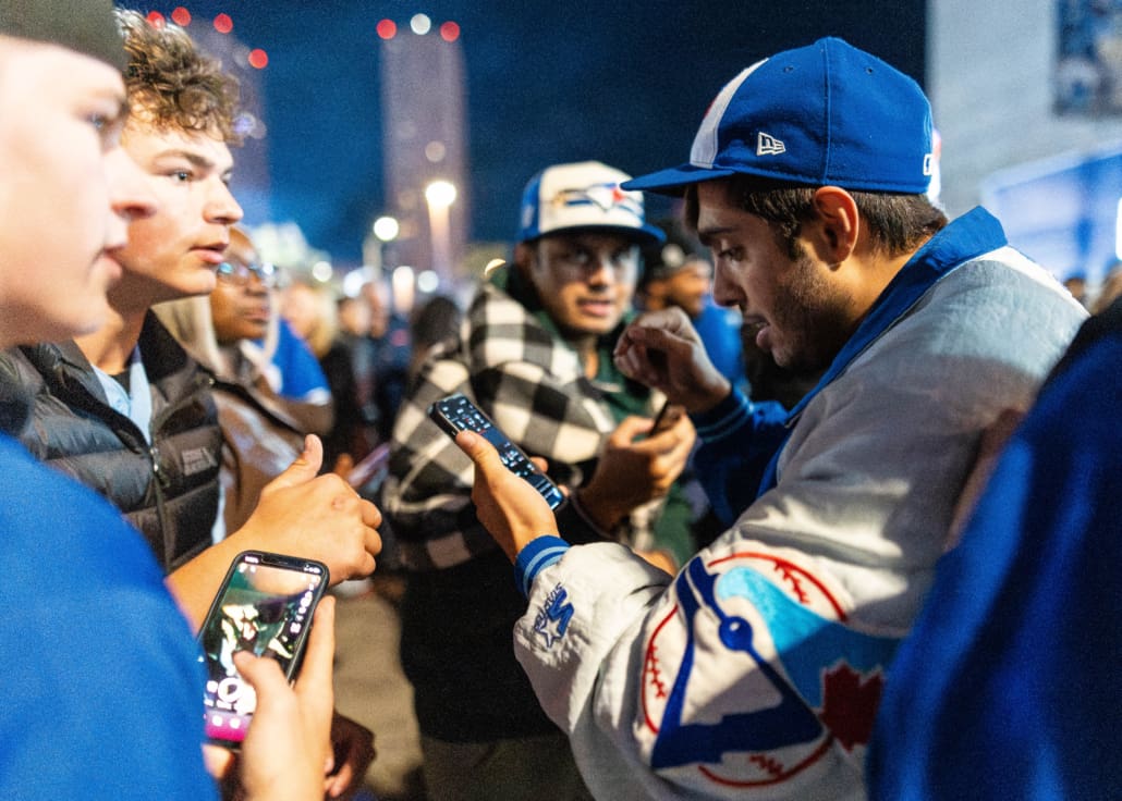 Major League Baseball World Series fan photos during baseball action between the Los Angeles Dodgers and Toronto Blue Jays on November 1, 2025 at Rogers Centre, Real Sports Bar, and Nathan Phillips Square