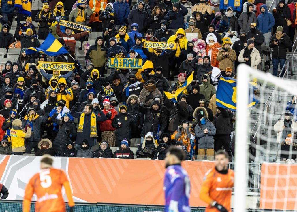 CONCACAF Champions Cup soccer action between Tigres UANL and Forge FC on February 3, 2026 at Hamilton Stadium in Hamilton
