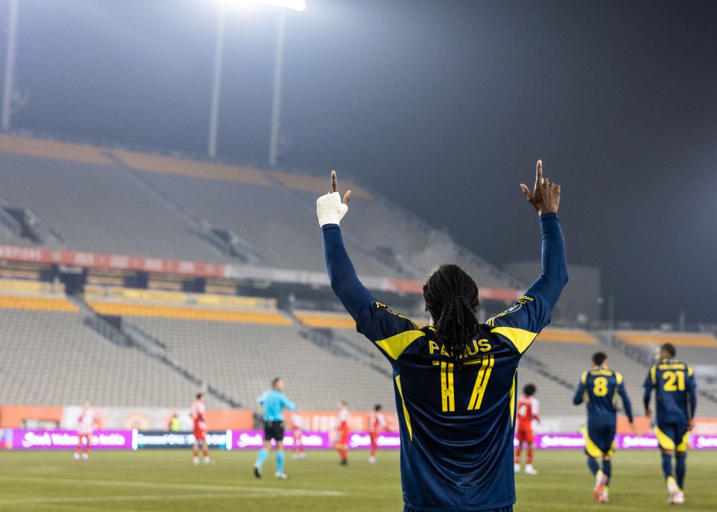 CONCACAF Champions Cup game between Nashville SC at Atlético Ottawa on February 17, 2026 at Hamilton Stadium in Hamilton CONCACAF Champions Cup game between Nashville SC at Atlético Ottawa on February 17, 2026 at Hamilton Stadium in Hamilton