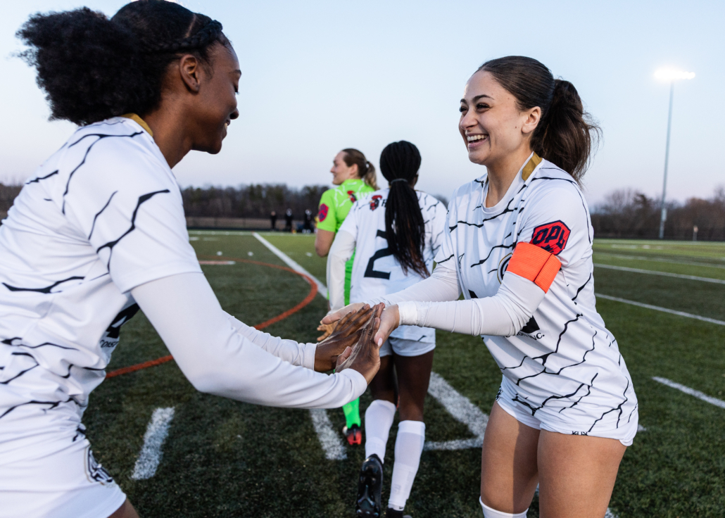 Ontario Premier League soccer game between Scrosoppi SC and Burlington SC on April 11, 2026 at Corpus Christi in Burlington Ontario Premier League soccer game between Scrosoppi SC and Burlington SC on April 11, 2026 at Corpus Christi in Burlington