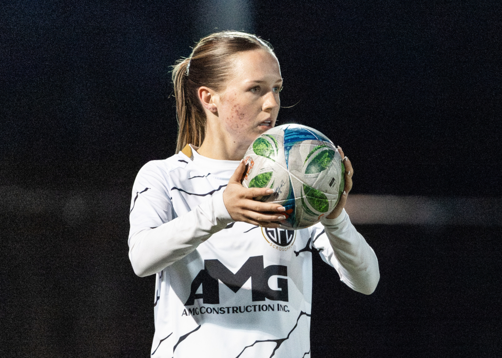 Ontario Premier League soccer game between Scrosoppi SC and Burlington SC on April 11, 2026 at Corpus Christi in Burlington Ontario Premier League soccer game between Scrosoppi SC and Burlington SC on April 11, 2026 at Corpus Christi in Burlington