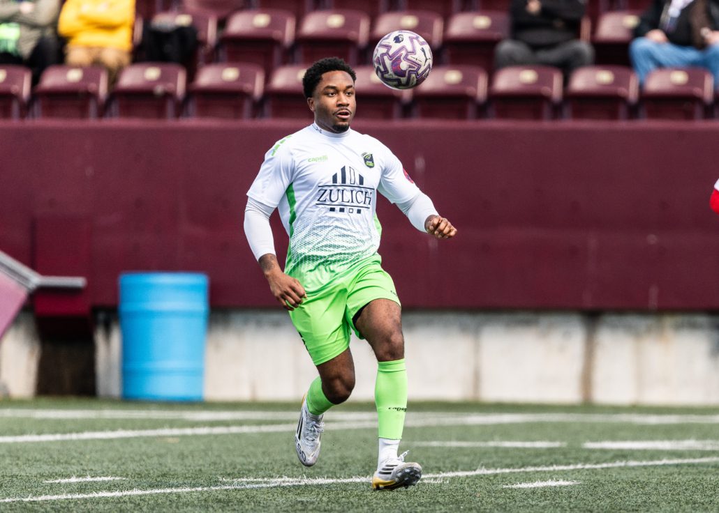 Ontario Premier League soccer game between Sudbury Wolves and Hamilton United on April 11, 2026 at Ron Joyce Stadium in Hamilton