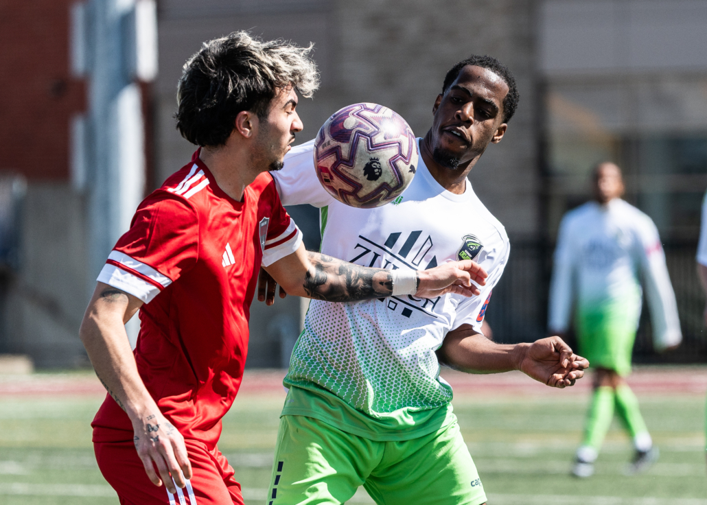 Ontario Premier League soccer game between Sudbury Wolves and Hamilton United on April 11, 2026 at Ron Joyce Stadium in Hamilton