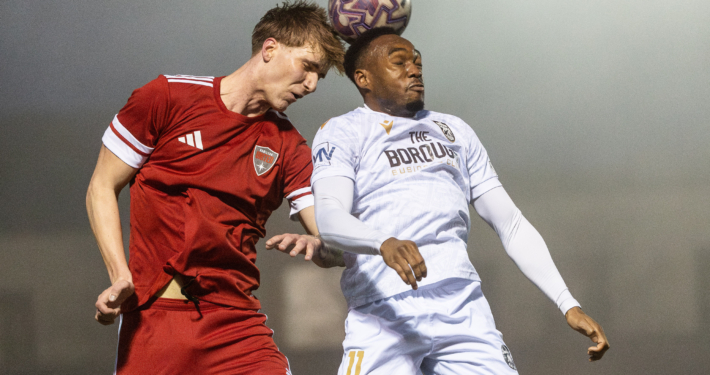 Ontario Premier League soccer action between The Borough FC and Hamilton United on April 17, 2026 at St. John Henry Newman