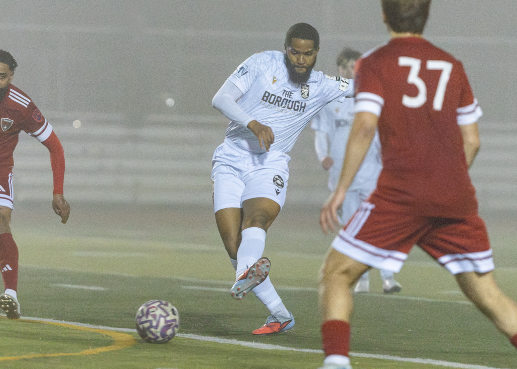 Ontario Premier League soccer action between The Borough FC and Hamilton United on April 17, 2026 at St. John Henry Newman