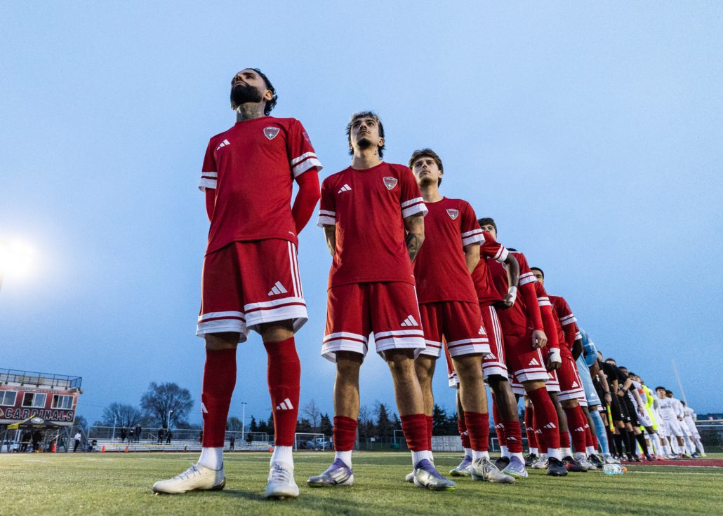 Ontario Premier League soccer action between The Borough FC and Hamilton United on April 17, 2026 at St. John Henry Newman